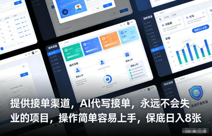 提供接单渠道,AI代写接单,永远不会失业的项目,操作简单容易上手,保底日入8张【揭秘】-阳知网创资源库