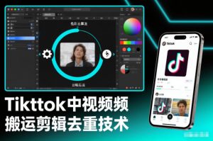 Tiktok中视频纯搬运剪辑去重技术，外来技术，自行测试-阳知网创资源库