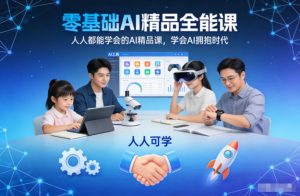 零基础AI精品全能课,人人都能学会的AI精品课,学会AI拥抱时代-阳知网创资源库