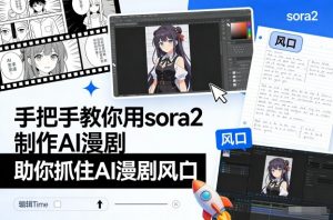 手把手教你用sora2制作AI漫剧,助你抓住AI漫剧风口-阳知网创资源库
