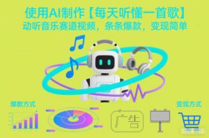 使用AI制作【每天听懂一首歌】动听音乐赛道视频，条条爆款，变现简单-阳知网创资源库