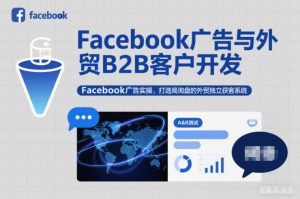 Facebook广告与外贸B2B客户开发,Facebook广告实操,打造高询盘的外贸独立获客系统-阳知网创资源库