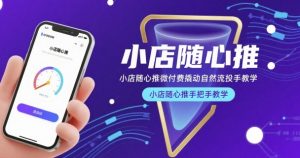 小店随心推微付费撬动自然流投手教学,小店随心推手把手教学-阳知网创资源库