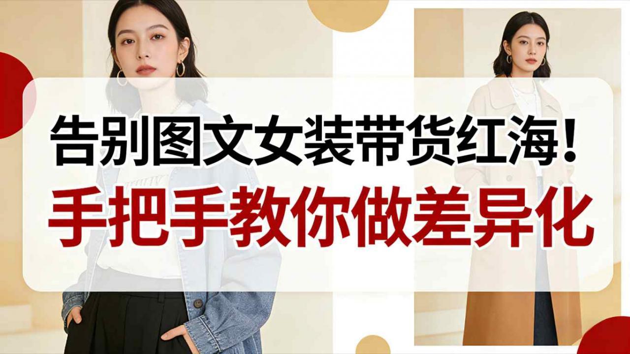 告别图文女装带货红海！手把手教你做差异化，新手也能弯道超车-阳知网创资源库