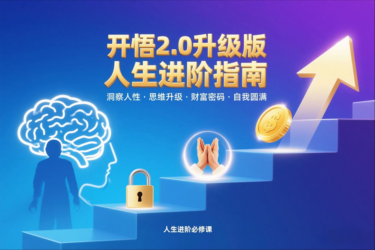 开悟2.0升级版人生进阶指南,洞察人性-思维升级-财富密码-自我圆满-阳知网创资源库