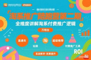 淘系推广陪跑营第二期,全维度讲解淘系付费推广逻辑-阳知网创资源库