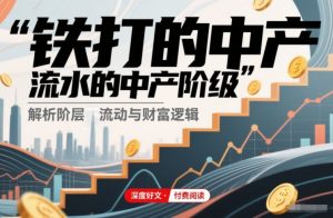 付费文章:铁打的中产,流水的中产阶级-阳知网创资源库