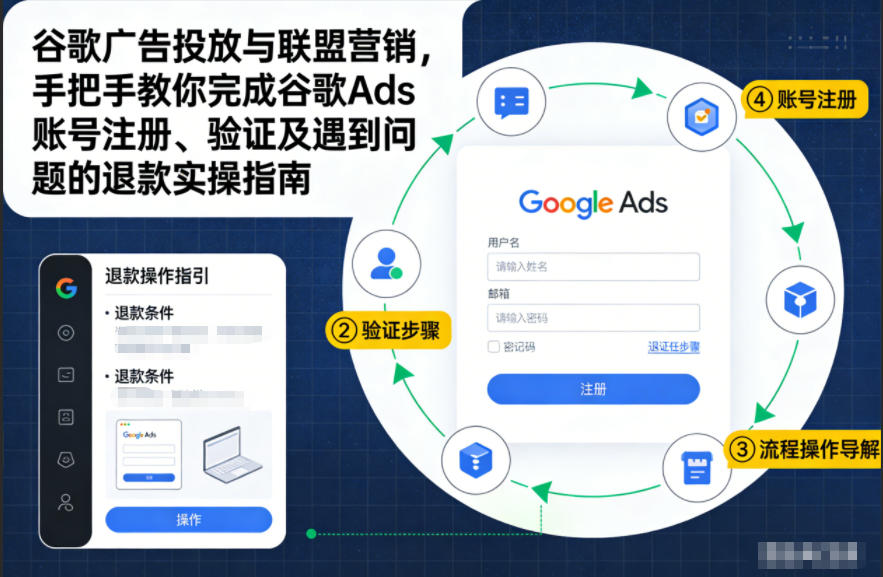 谷歌广告投放与联盟营销,手把手教你完成谷歌Ads账号注册、验证及遇到问题的退款实操指南-阳知网创资源库