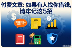 付费文章：如果有人找你借钱，请牢记这5招-阳知网创资源库