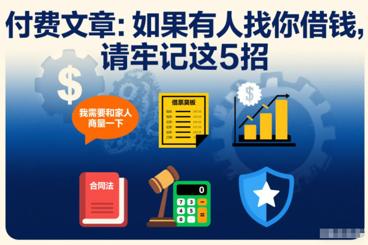 付费文章:如果有人找你借钱,请牢记这5招-阳知网创资源库