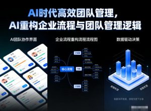 AI时代高效团队管理,AI重构企业流程与团队管理逻辑-阳知网创资源库