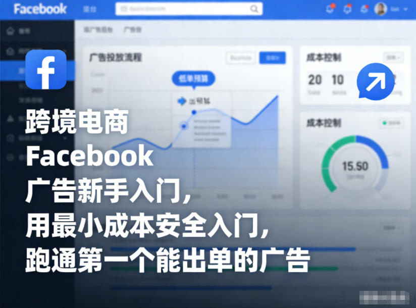 跨境电商Facebook广告新手入门,用最小成本安全入门,跑通第一个能出单的广告-阳知网创资源库
