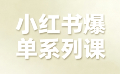 小红书爆单系列课,聚焦小红书电商全链路增长(更新)-阳知网创资源库