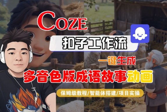 Coze扣子智能体工作流一键生成“多音色版成语故事“动画,全流程保姆级教学-阳知网创资源库