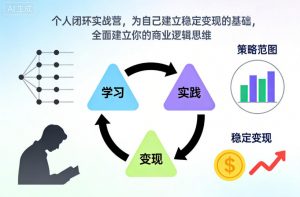 个人闭环实战营，为自己建立稳定变现的基础，全面建立你的商业逻辑思维-阳知网创资源库