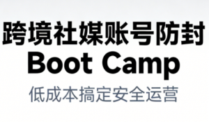 跨境社媒账号防封Boot Camp,低成本搞定社媒账号安全与长期运营-阳知网创资源库