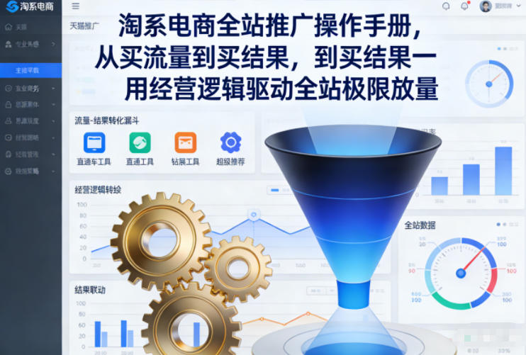 淘系电商全站推广操作手册,从买流量到买结果一用经营逻辑驱动全站极限放量-阳知网创资源库