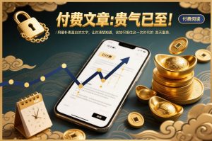 付费文章:贵气已至!用最朴素直白的文字,让你清楚知道,该如何接住这一次时代的泼天富贵-阳知网创资源库
