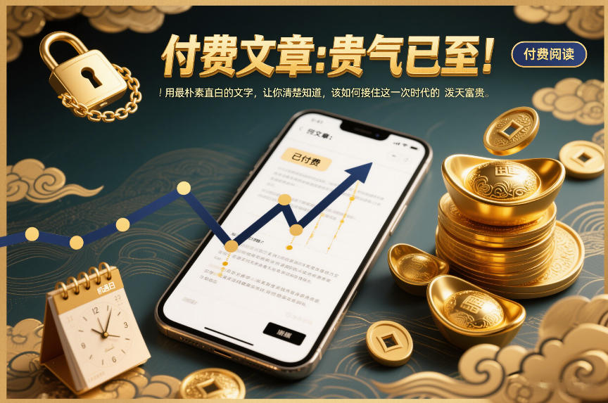 付费文章:贵气已至!用最朴素直白的文字,让你清楚知道,该如何接住这一次时代的泼天富贵-阳知网创资源库