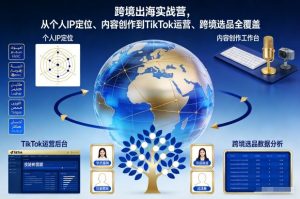 跨境出海实战营,从个人IP定位、内容创作到TikTok运营、跨境选品全覆盖-阳知网创资源库