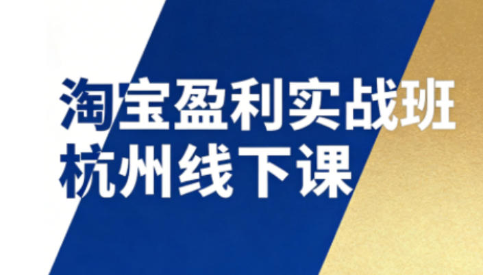 淘宝盈利实战班杭州线下课12月26-28日（音频+字幕），帮你掌握SOP流程+12门核心技术-阳知网创资源库
