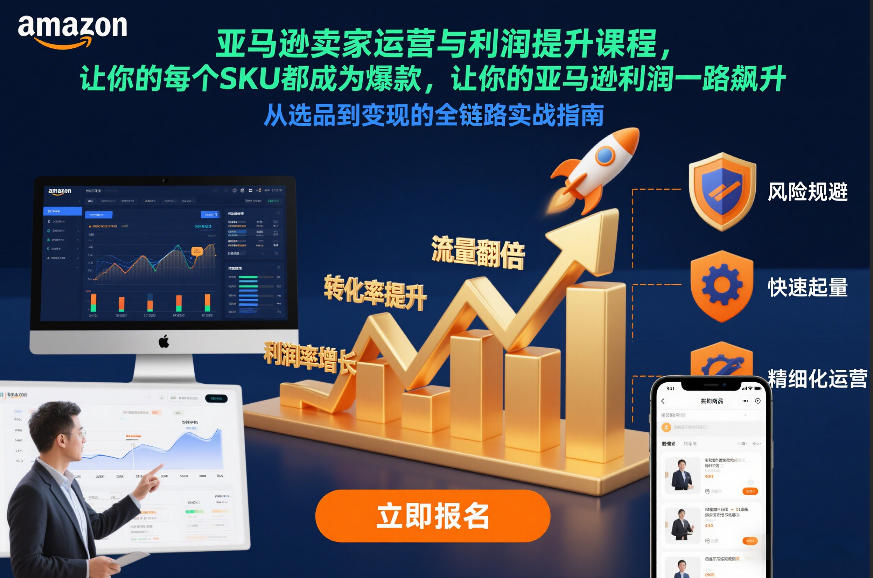 亚马逊卖家运营与利润提升课程,让你的每个SKU都成为爆款,让你的亚马逊利润一路飙升(更新12月)-阳知网创资源库