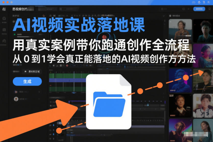 AI视频实战落地课,用真实案例带你跑通创作全流程,从0到1学会真正能落地的AI视频创作方法-阳知网创资源库