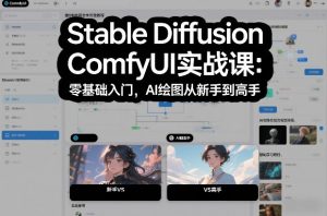 Stable Diffusion ComfyUI实战课:零基础入门,AI绘图从新手到高手-阳知网创资源库