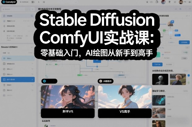 Stable Diffusion ComfyUI实战课:零基础入门,AI绘图从新手到高手-阳知网创资源库