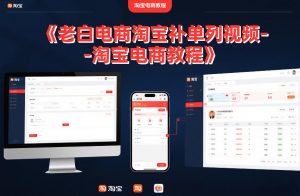 老白电商淘宝补单系列视频-淘宝电商教程-阳知网创资源库