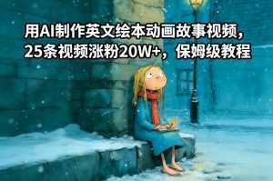 用AI制作英文绘本动画故事视频,25条视频涨粉20W+,保姆级教程-阳知网创资源库