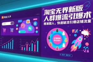 淘宝无界新版人群爆流引爆术，精准圈人，快速破流引爆店铺流量-阳知网创资源库