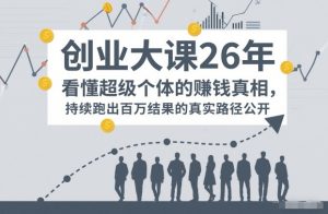 百万IP成交创业大课26年,看懂超级个体的賺钱真相,持续跑出百万结果的真实路径公开-阳知网创资源库
