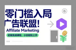 零门槛入局广告联盟!Affiliate Marketing初级实战课程,小白轻松上手-阳知网创资源库