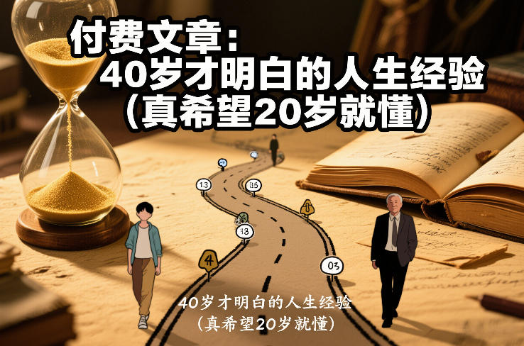 付费文章:40岁才明白的人生经验(真希望20岁就懂)-阳知网创资源库