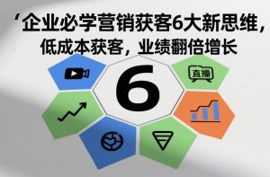企业必学营销获客6大新思维,低成本获客,业绩翻倍增长-阳知网创资源库