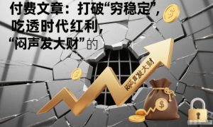 付费文章:打破“穷稳定”,吃透时代红利,“闷声发大财”的终极真谛-阳知网创资源库