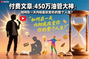 付费文章：450万油管大神：如何在一天内彻底改变你的整个人生？-阳知网创资源库