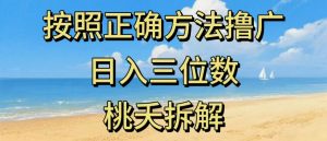 最新零撸看广告賺米，按照正确方法撸广，日入三位数，适合学生宝妈上班族-阳知网创资源库