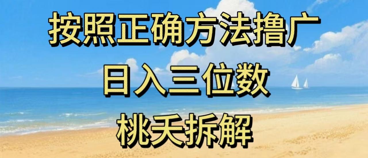 最新零撸看广告賺米，按照正确方法撸广，日入三位数，适合学生宝妈上班族-阳知网创资源库