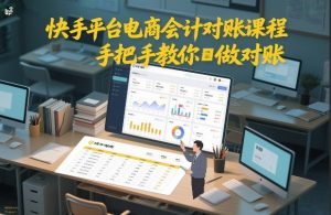 快手平台电商会计对账课程,手把手教你做对账-阳知网创资源库