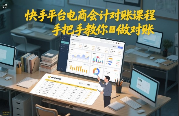 快手平台电商会计对账课程，手把手教你做对账-阳知网创资源库