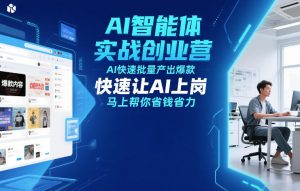 AI智能体实战创业营12月23-25号线下课,AI快速批量产出爆款,快速让AI上岗,马上帮你省钱省力-阳知网创资源库