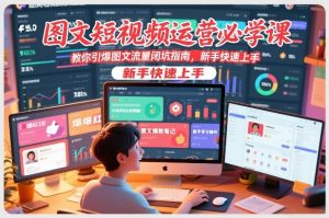 图文短视频运营必学课,教你引爆图文流量闭坑指南,新手快速上手-阳知网创资源库