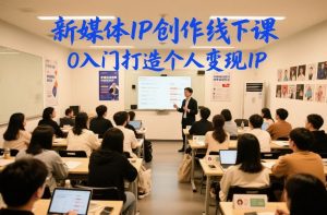 新媒体IP创作线下课，0入门打造个人变现IP-阳知网创资源库