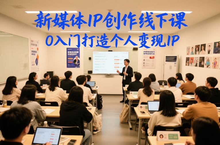 新媒体IP创作线下课,0入门打造个人变现IP-阳知网创资源库
