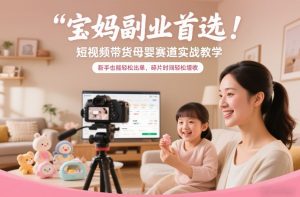 宝妈副业首选!短视频带货母婴赛道实战教学,新手也能轻松出单,碎片时间轻松增收-阳知网创资源库