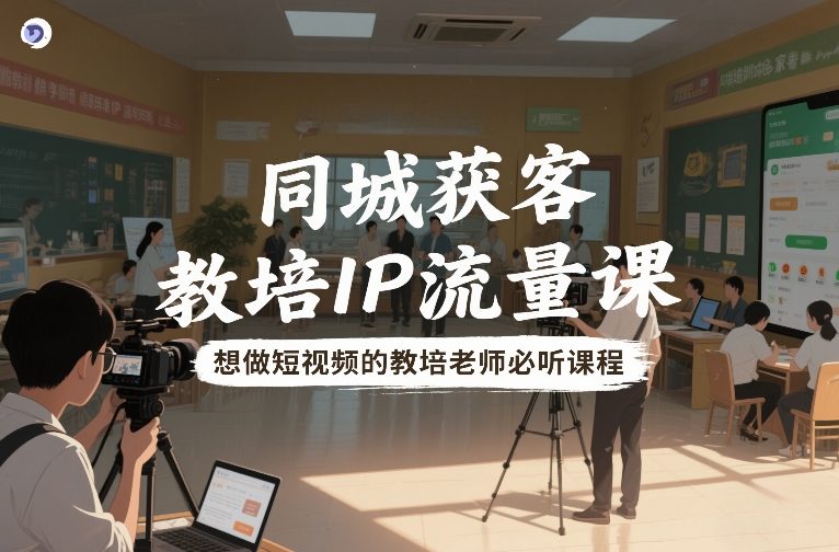 同城获客,教培IP流量课,想做短视频的教培老师必听课程-阳知网创资源库