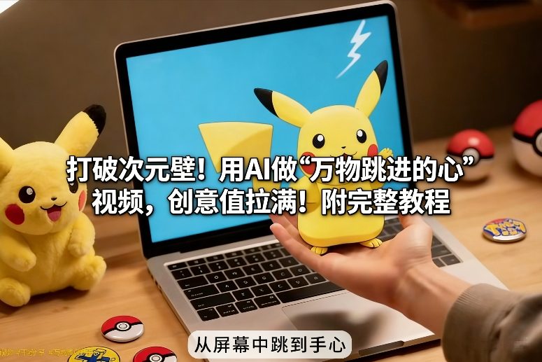 打破次元壁!用AI做【万物跳进手心】视频,创意值拉满!附完整教程-阳知网创资源库
