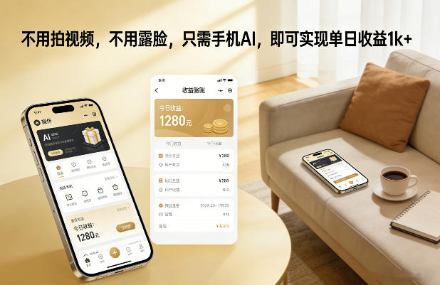 不用拍视频,不用露脸,只需手机AI,即可实现单日收益1k+【揭秘】-阳知网创资源库
